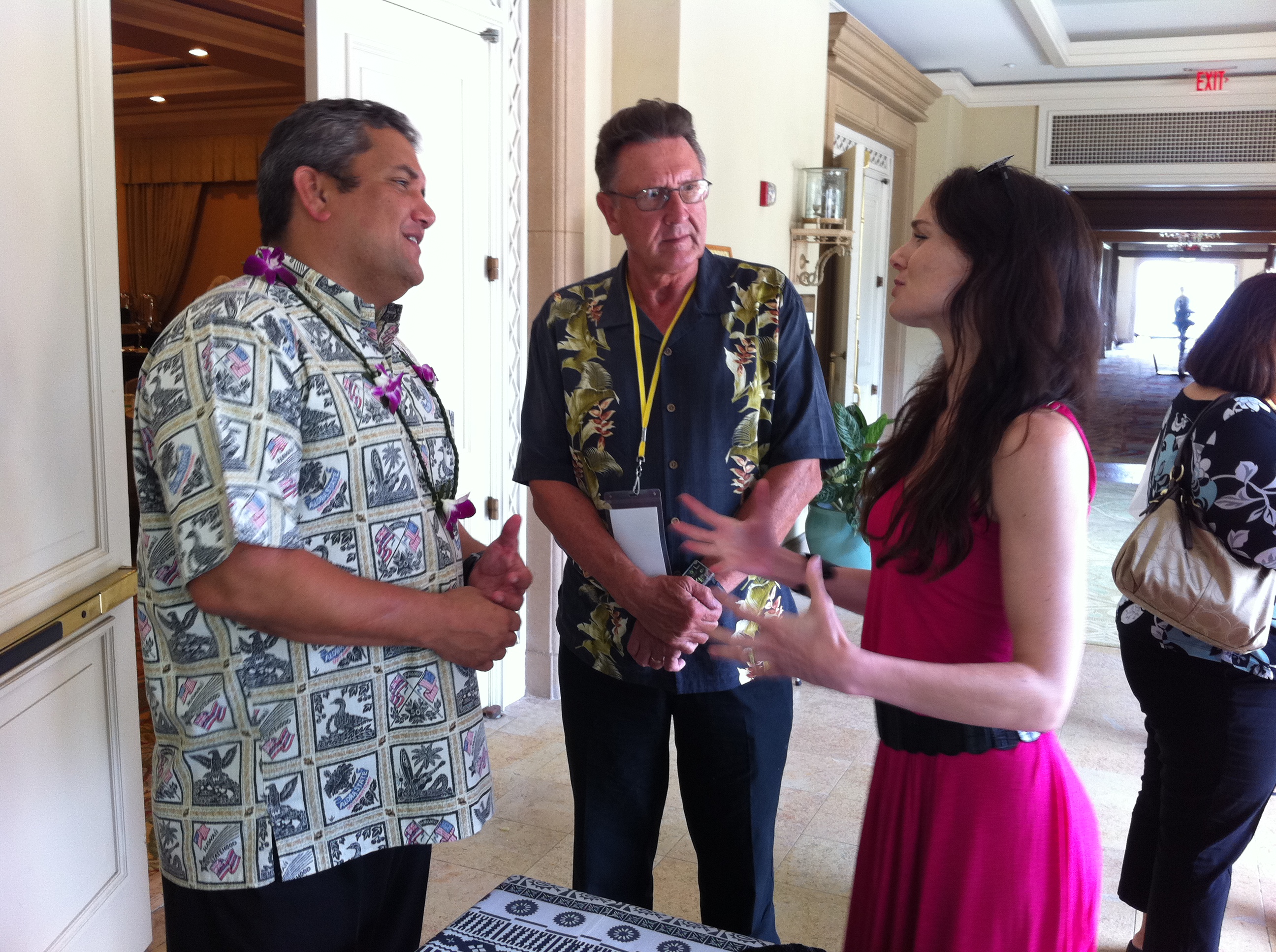 Mayor Kenoi Film Commissioner John Mason and Actress Sarah Wayne Callies